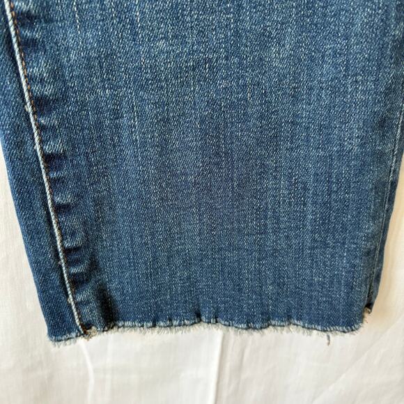 Chico's High Rise Straight Leg Denim Jeans Raw Hem Size 2R - Picture 5 of 7